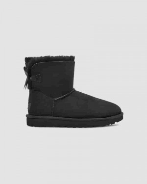 UGG Mini Bailey Bow II Boot Dječje Cizme Crne | HRJ8564P