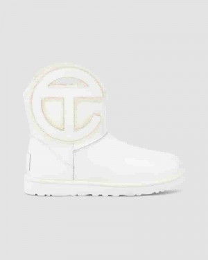 UGG X Telfar Logo Mini Crinkle Muške Cizme Bijele | HRK8615O