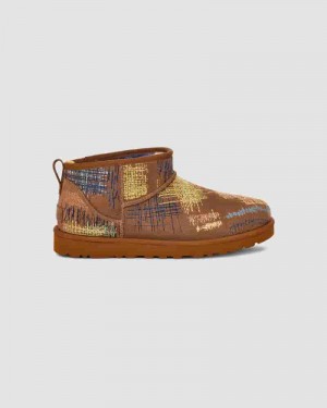 UGG X The Elder Statesman Classic Ultra Mini Muške Cizme Smeđe | HRB8609E