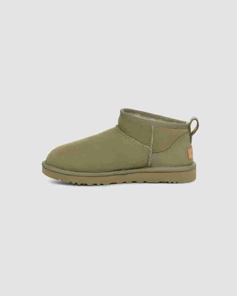 UGG Classic Ultra Mini Dječje Cizme Maslinasto Zelene | HRK8546O