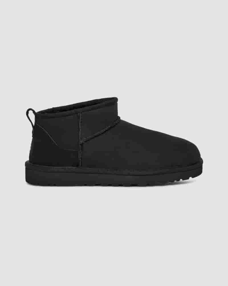 UGG Classic Ultra Mini Muške Cizme Crne | HRM8606Q