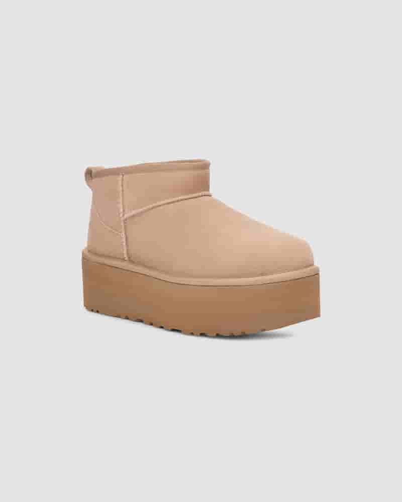 UGG Classic Ultra Mini Platform Dječje Cizme Smeđe | HRD8541F