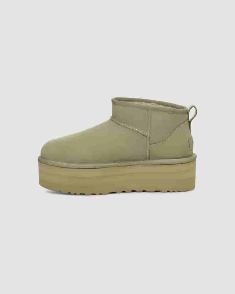 UGG Classic Ultra Mini Platform Dječje Cizme Maslinasto Zelene | HRS8540G