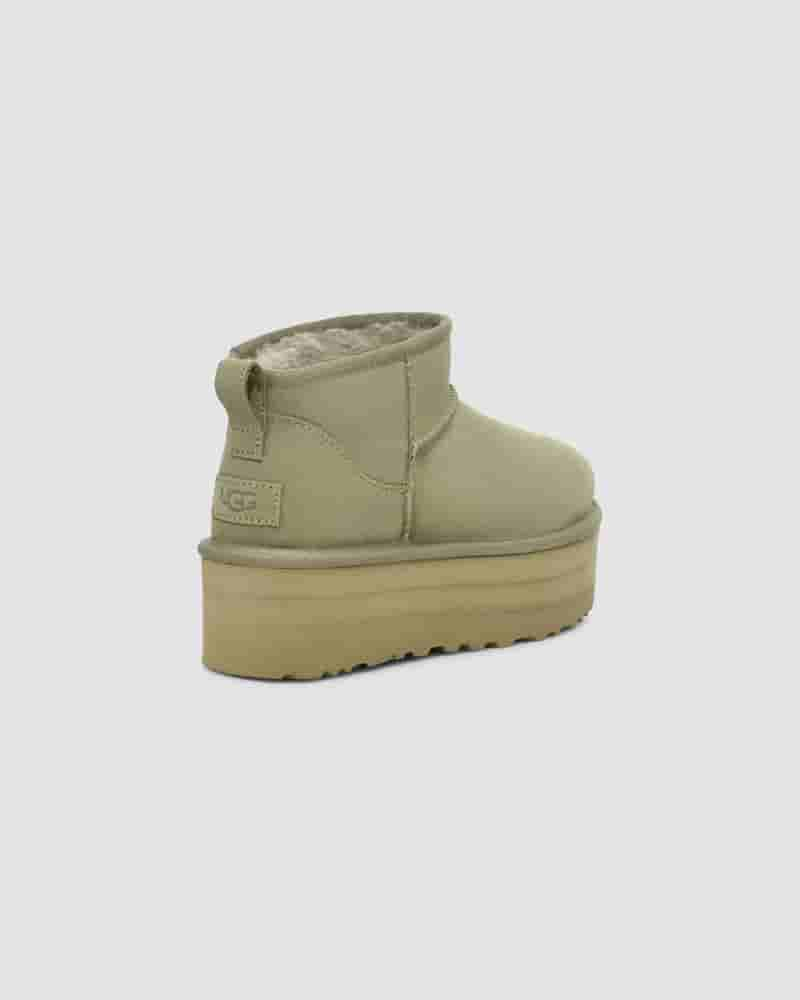 UGG Classic Ultra Mini Platform Dječje Cizme Maslinasto Zelene | HRS8540G