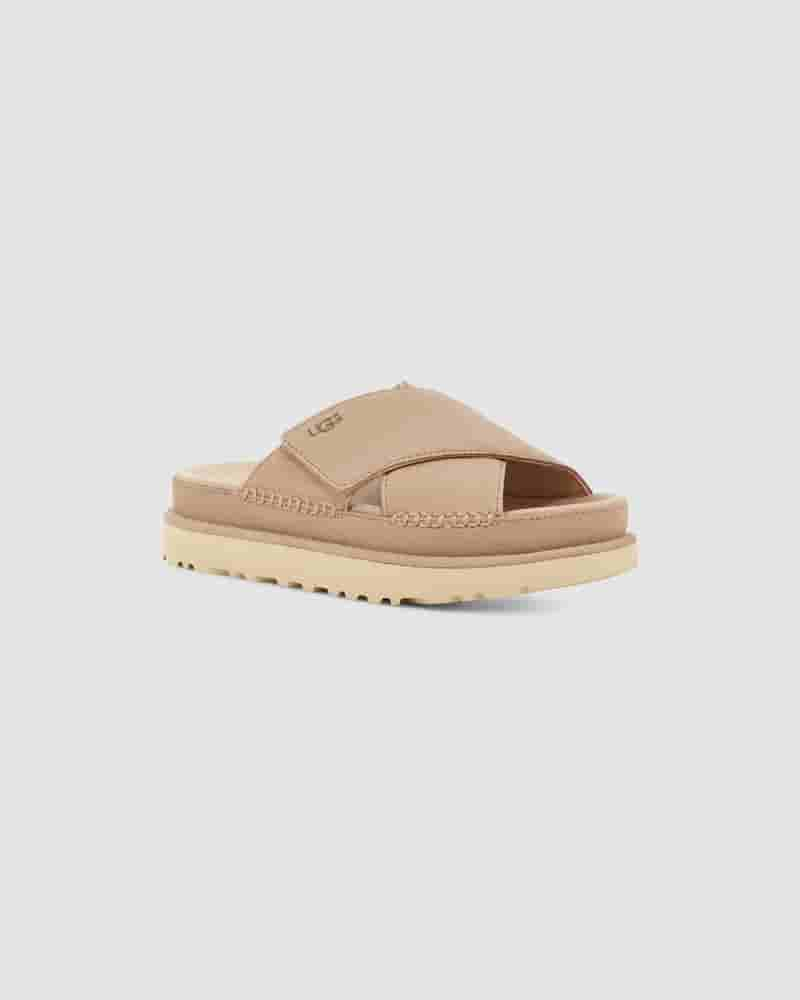 UGG Goldenstar Cross Slide Ženske Sandale Smeđe | HRR8688V