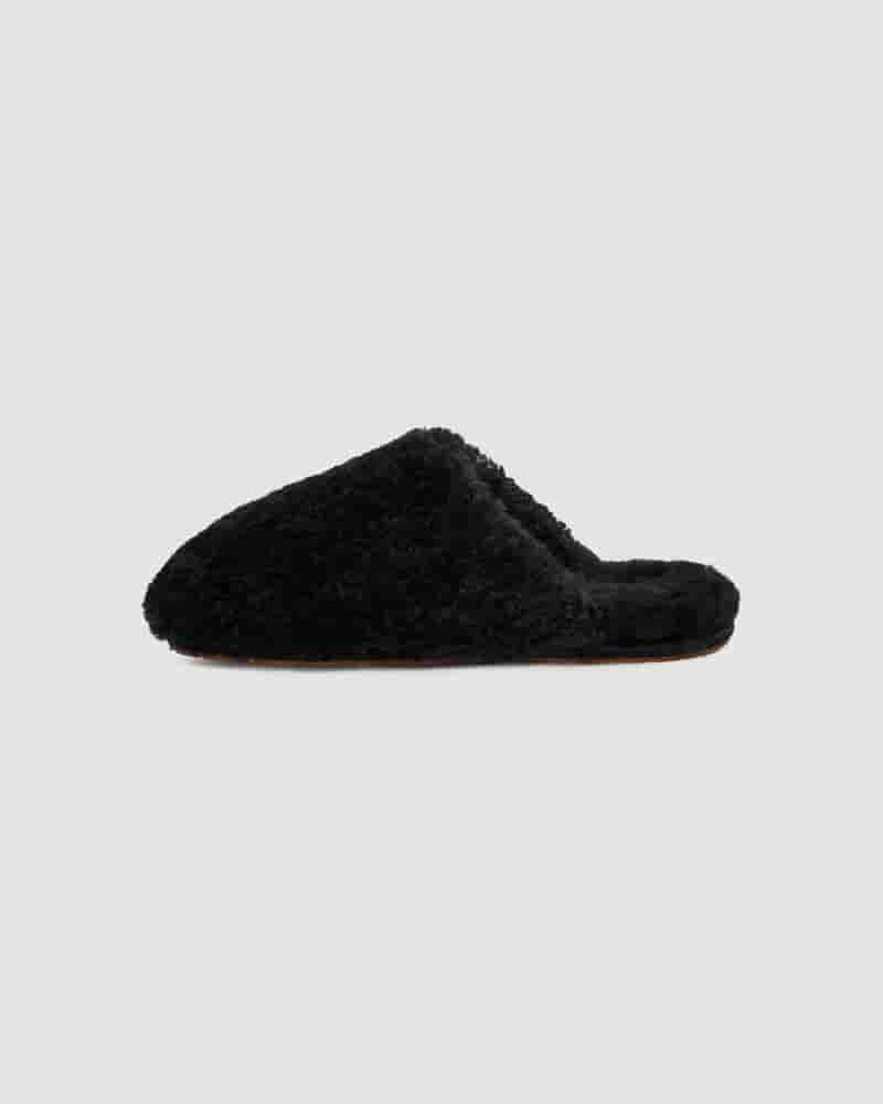 UGG Maxi Curly Slide Dječje Papuce Crne | HRO8537K