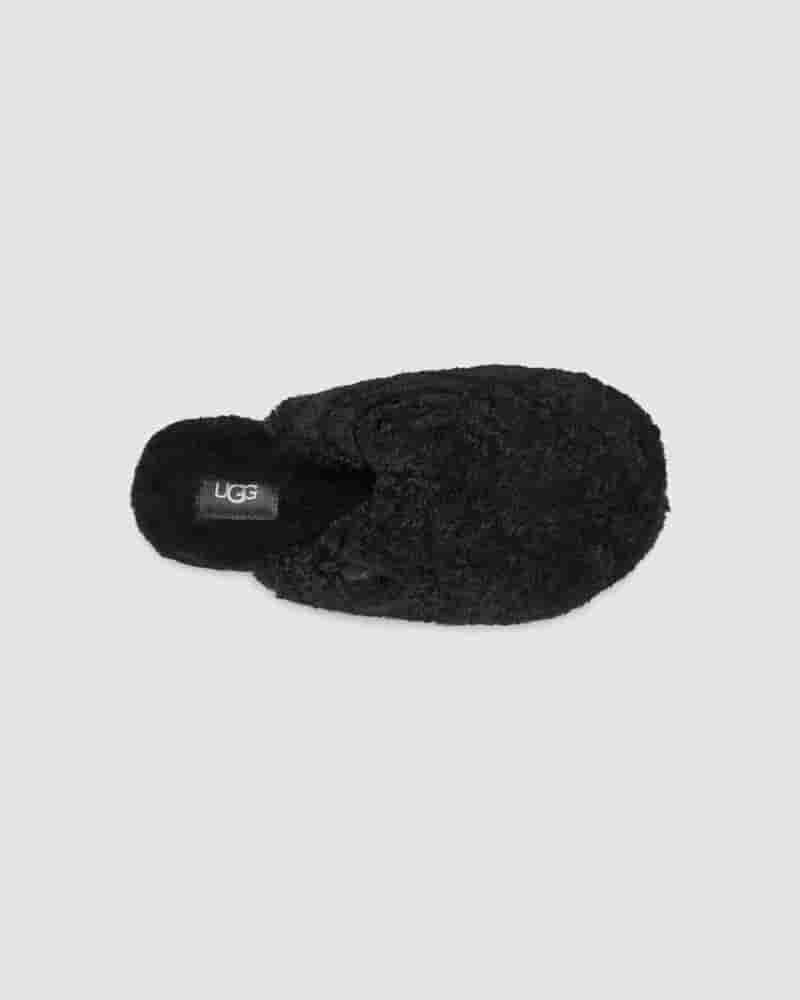 UGG Maxi Curly Slide Dječje Papuce Crne | HRO8537K