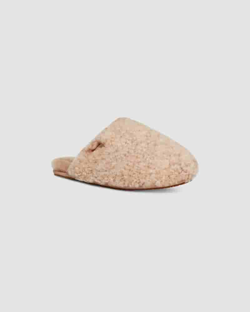 UGG Maxi Curly Slide Dječje Papuce Smeđe | HRI8536L