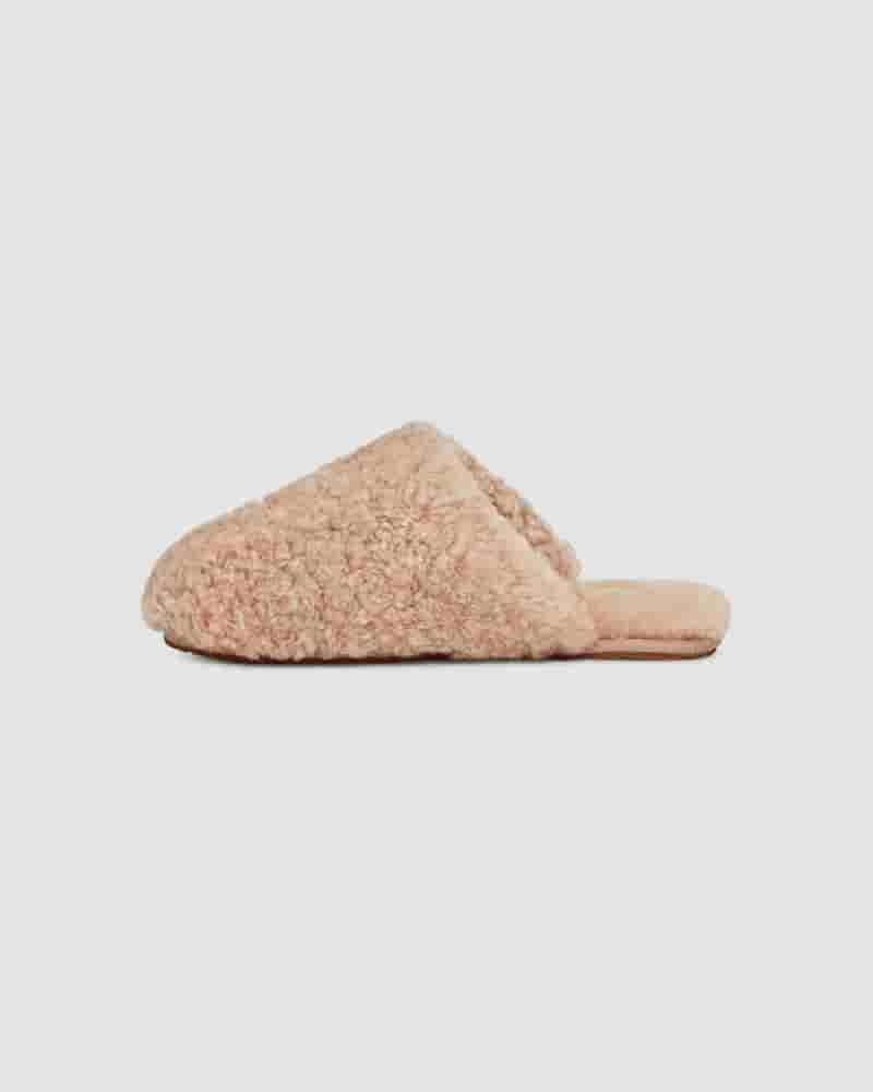 UGG Maxi Curly Slide Dječje Papuce Smeđe | HRI8536L