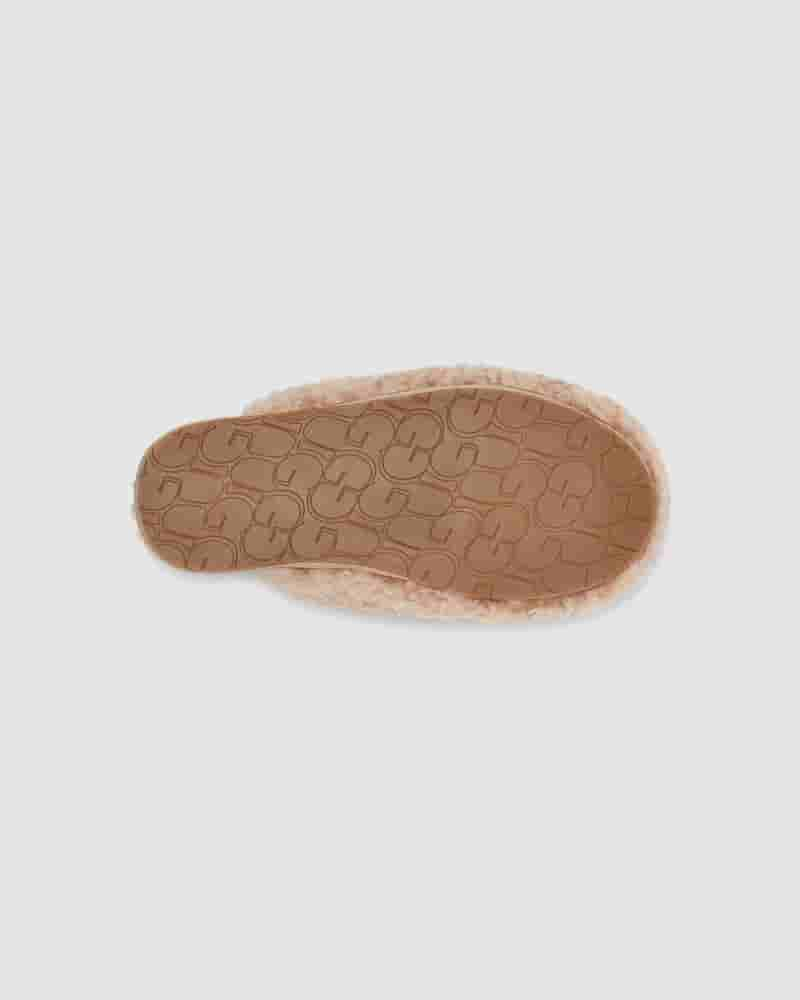 UGG Maxi Curly Slide Dječje Papuce Smeđe | HRI8536L