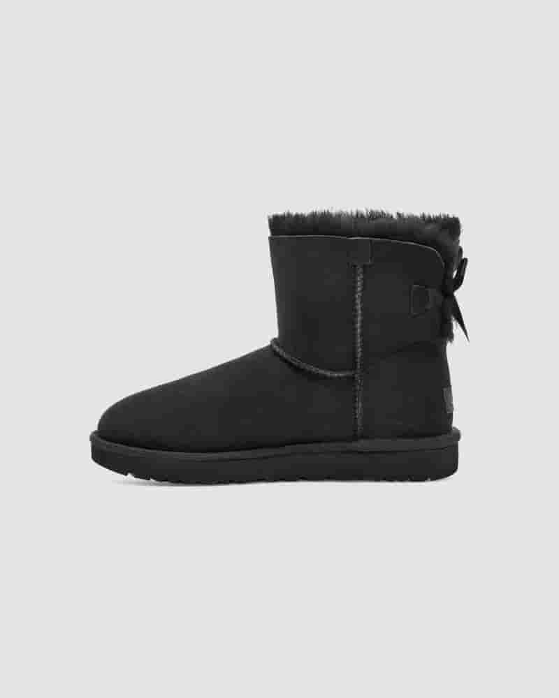 UGG Mini Bailey Bow II Boot Dječje Cizme Crne | HRJ8564P