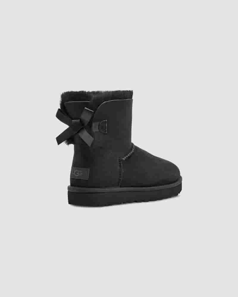 UGG Mini Bailey Bow II Boot Dječje Cizme Crne | HRJ8564P