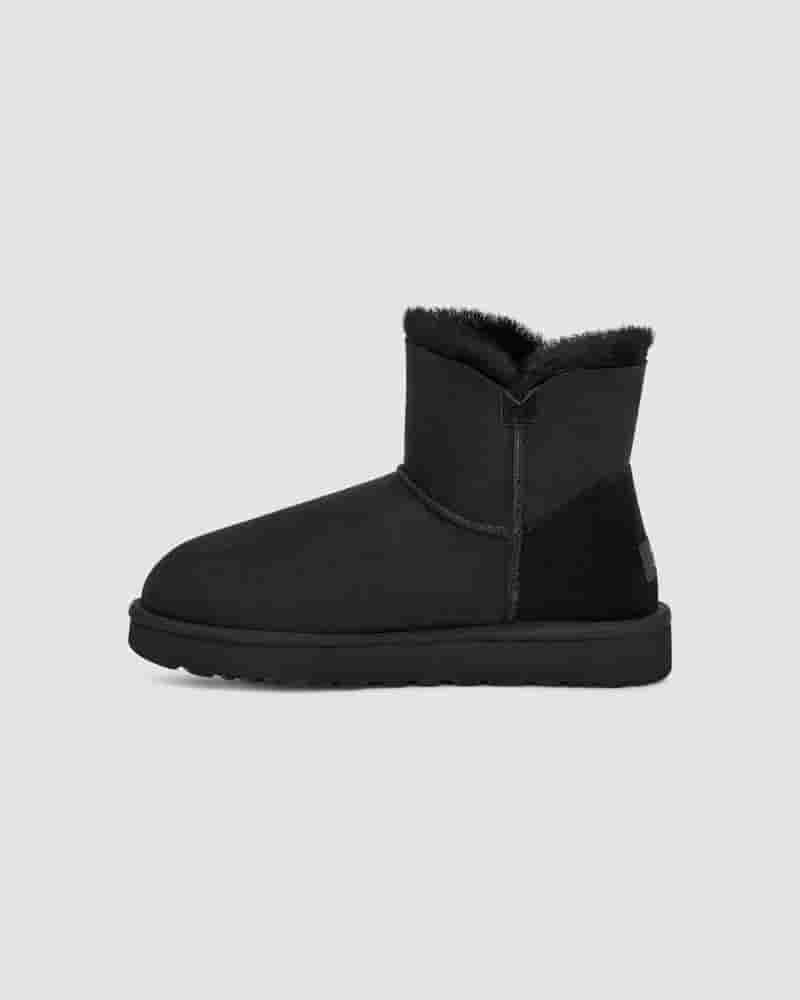 UGG Mini Bailey Button II Dječje Cizme Crne | HRV8551R