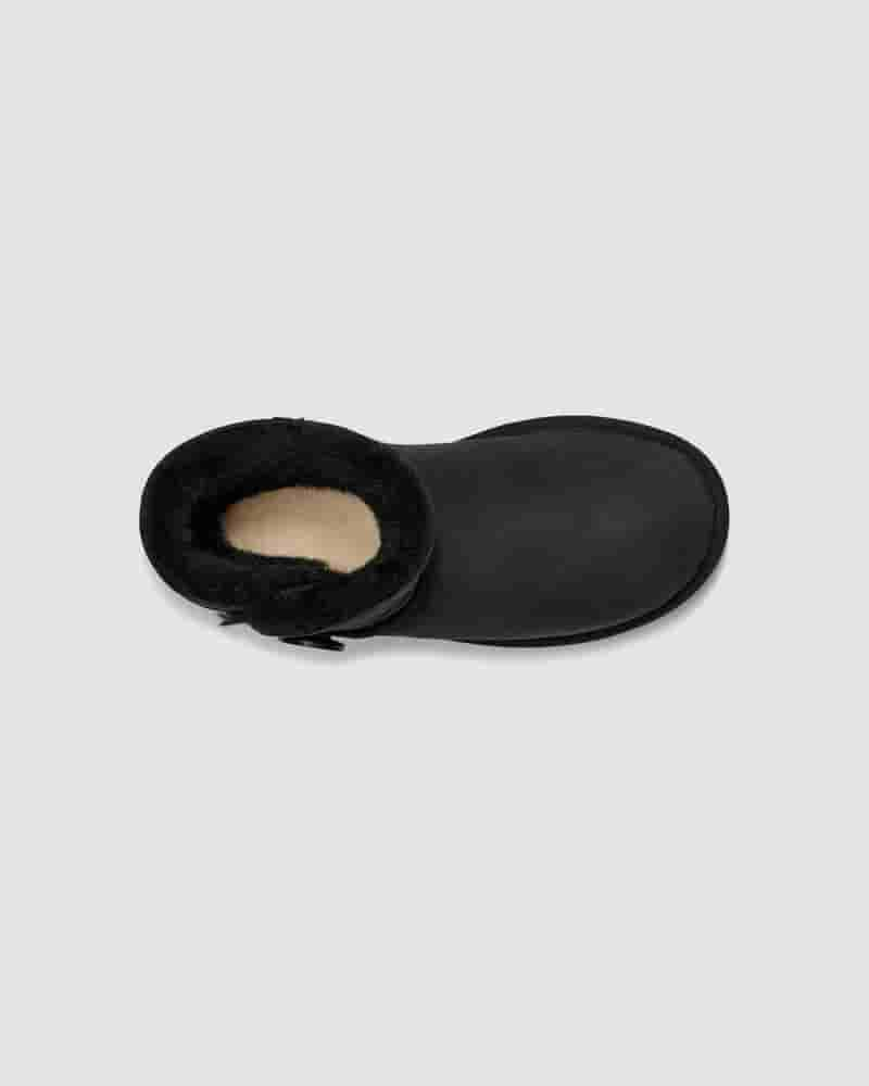 UGG Mini Bailey Button II Dječje Cizme Crne | HRV8551R