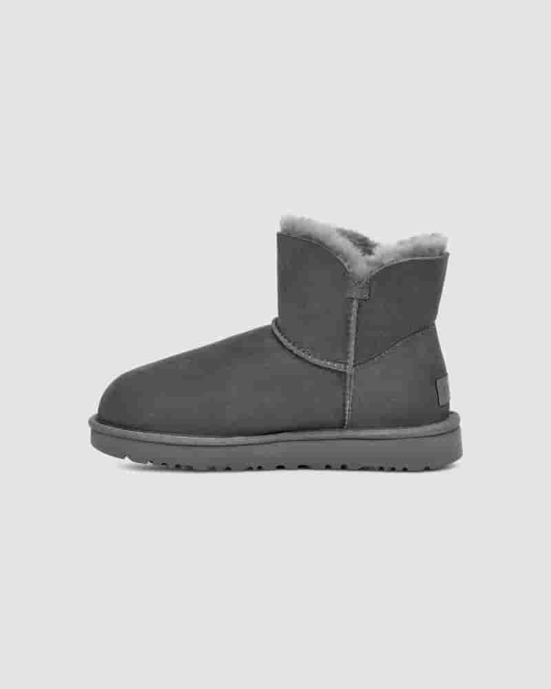 UGG Mini Bailey Button II Dječje Cizme Sive | HRB8552E