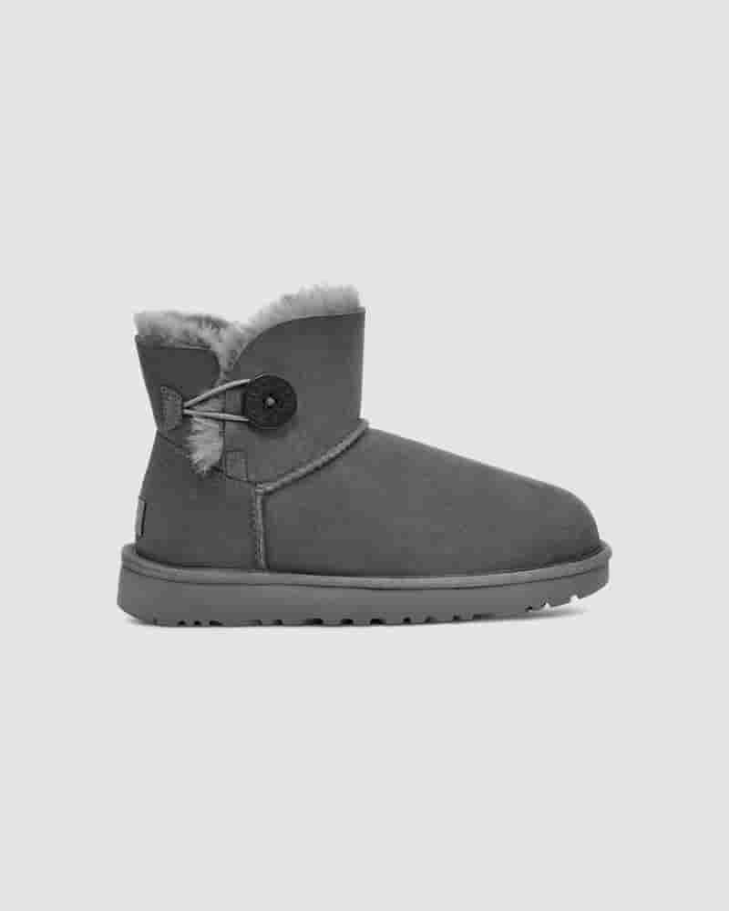 UGG Mini Bailey Button II Dječje Cizme Sive | HRB8552E