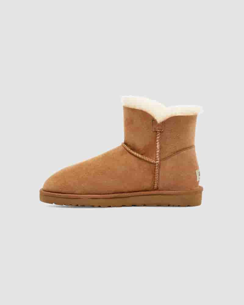 UGG Mini Bailey Button II Dječje Cizme Smeđe | HRC8550T