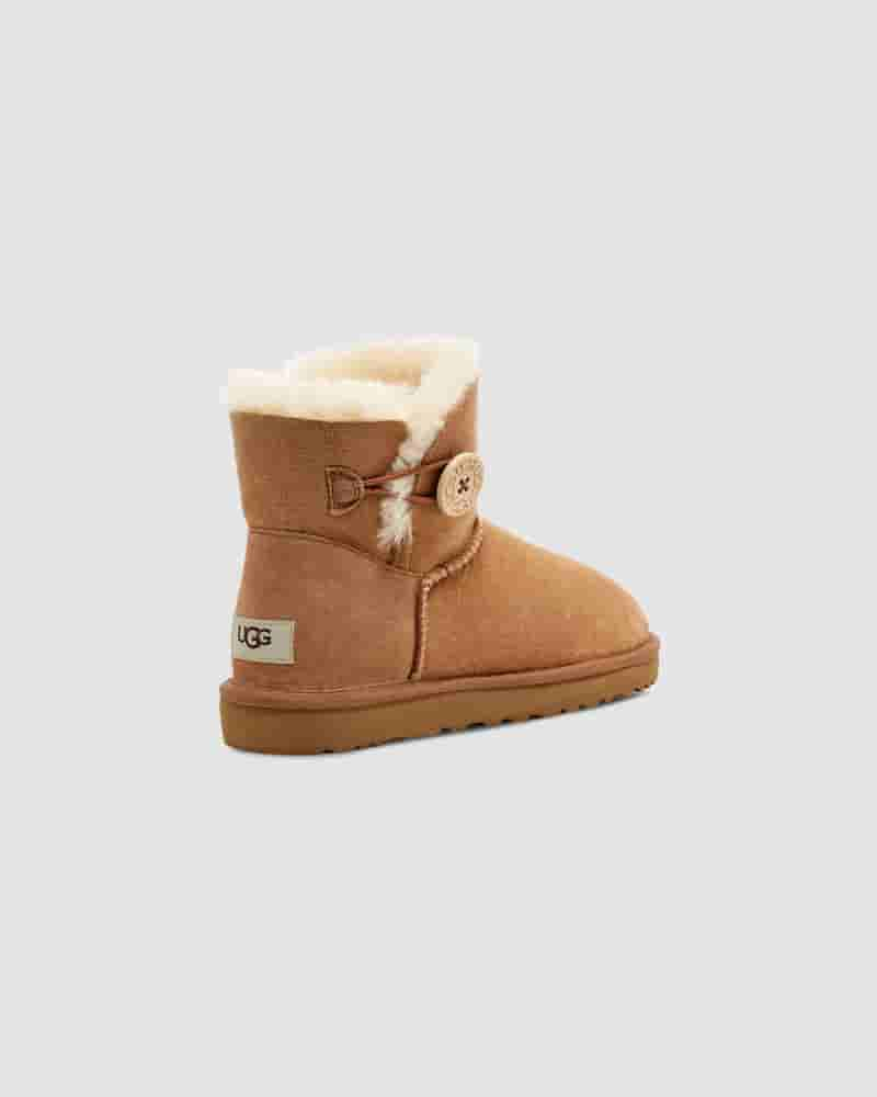 UGG Mini Bailey Button II Dječje Cizme Smeđe | HRC8550T