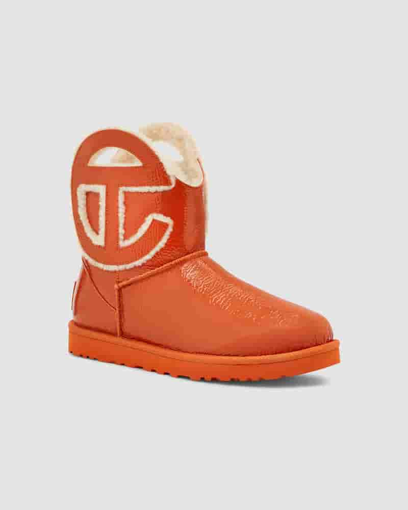 UGG X Telfar Logo Mini Crinkle Muške Cizme Narančaste | HRL8614I